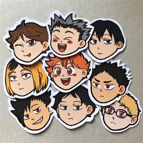 Haikyuu Sticker Set Etsy