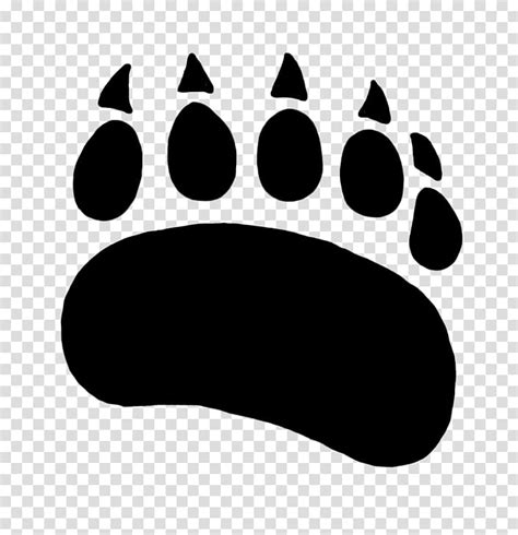 Black Bear Paw Print Clip Art