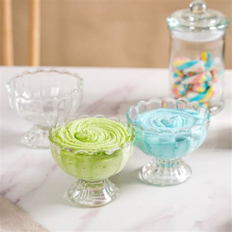 Glass Ice Cream Dessert Bowl Set Of 6 120ml Online Premium Dessert Glass Nestasia