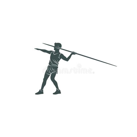 Javelin Thrower Vector Illustration Design Javelin Thrower Logo Design