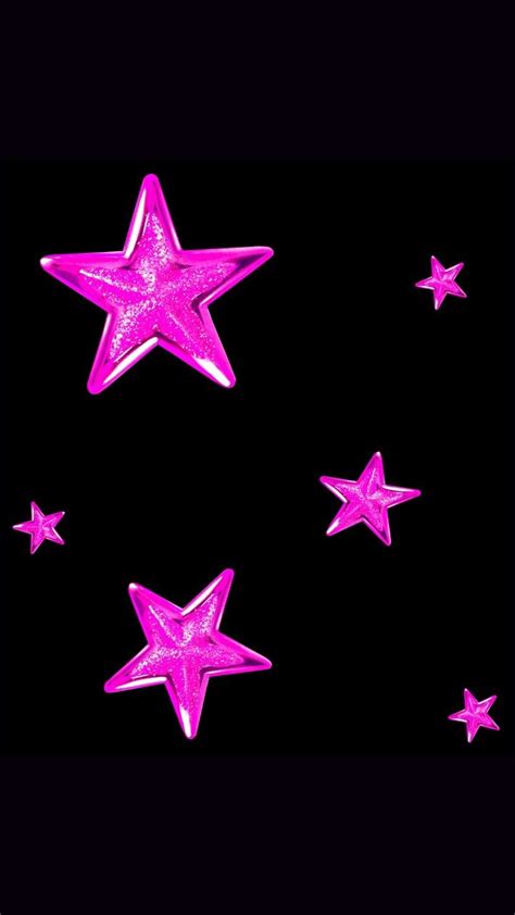 Pink And Black Star Wallpaper