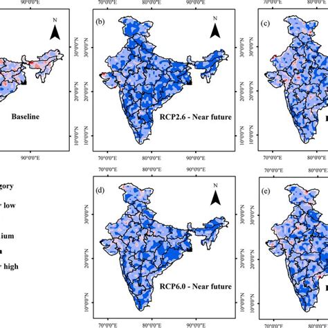 Multi Model Ensemble Drought Risk Maps For The Scenarios A Baseline