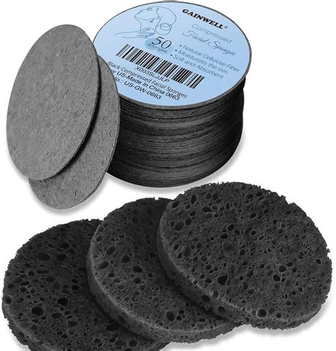 Amazon Gainwell Count Black Compressed Facial Sponges For