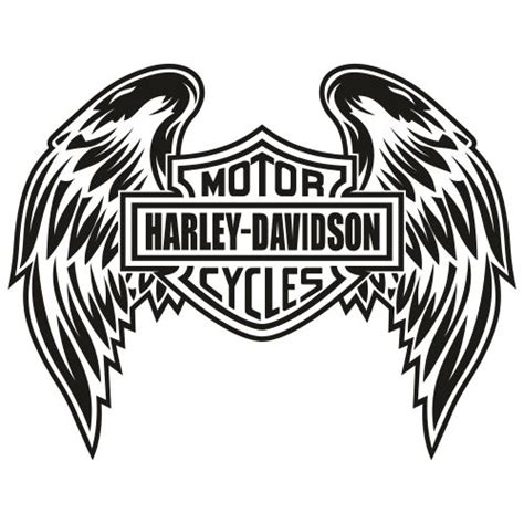 Harley Davidson Logo With Wings Outline