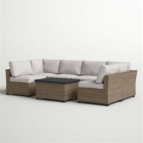 Monterey 7 Piece Sectional Seating Group With Cushions Furni Outdoor