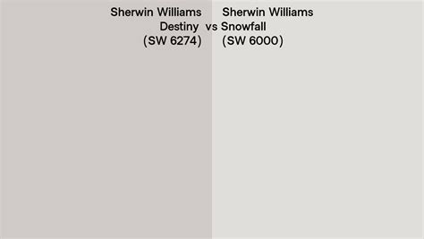 Sherwin Williams Destiny Vs Snowfall Side By Side Comparison