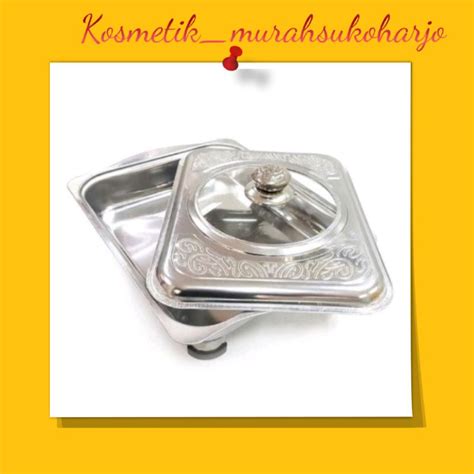 Jual Tempat Makan Prasmanan Stainless Kotak Fast Food Dish Wadah Saji