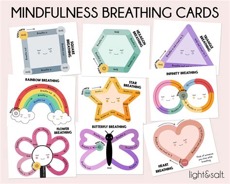 Mindfulness Breathing Exercises Activities For Kids Breathing Cards