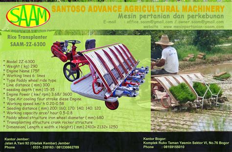 Mesin Tanam Padi Rice Transplanter Saam Z Santoso Advance