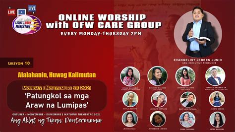 Live Ldm Owofwcg Patungkol Sa Mga Araw Na Lumipas November