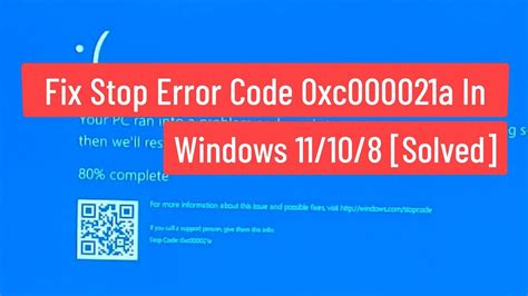 Solucionar El C Digo De Error Xc A En Windows Tutorial