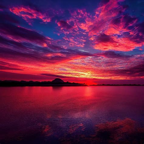 Pink Sunset Clouds Beach