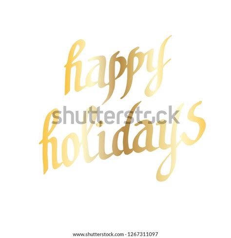 Vector Happy Holidays Handwriting Monogram Calligraphy Stock Vector