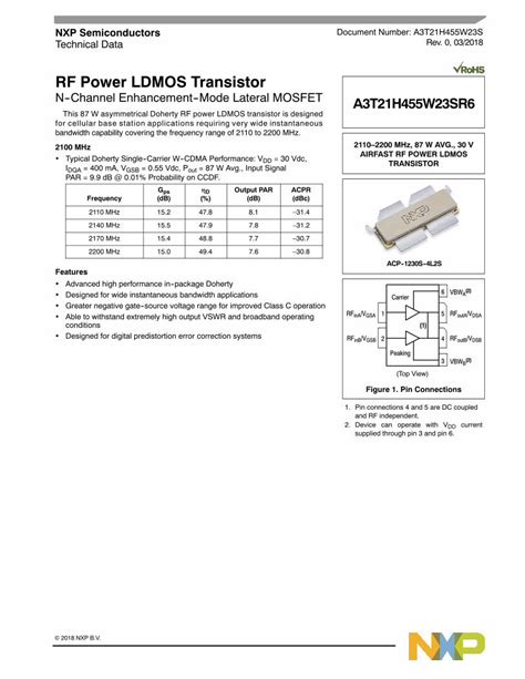 PDF RF Power LDMOS Transistor NXP Semiconductors Docs En Data