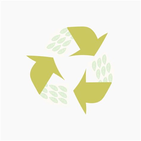 Recycling Symbol Darstellung Premium Vektor