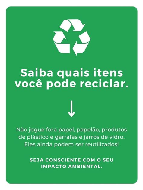 Crie Um Cartaz De Reciclagem Personalizado Online Canva