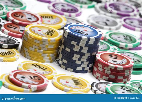 Poker Coins Isolated Stock Images - Image: 19237294