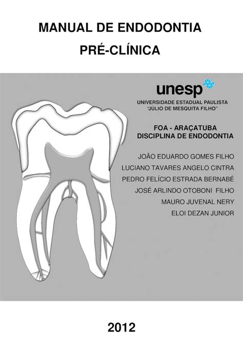 Pdf Manual De Endodontia Pr Cl Nica Foa Unesp Br Pdf Filet Cnica