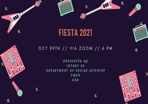 Fiesta 2021 Virtual Get Together Of The Department Of Social Sciences Faculty Of Management