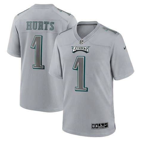 Mens Philadelphiaeagles Jalen Hurts Gray Atmosphere Fashion Game