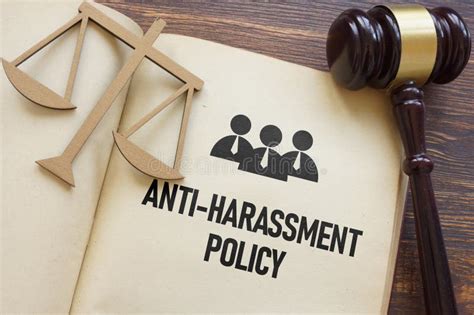 Anti Harassment Policy Concept Is Shown Using The Text Stock Photo