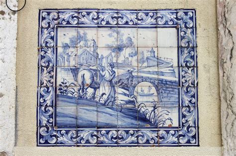 Vecchi Azulejos Portoghesi Tradizionali Fotografia Stock Immagine Di