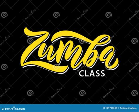 Zumba Class Fitness Text Calligraphy Word Banner Design Aerobic