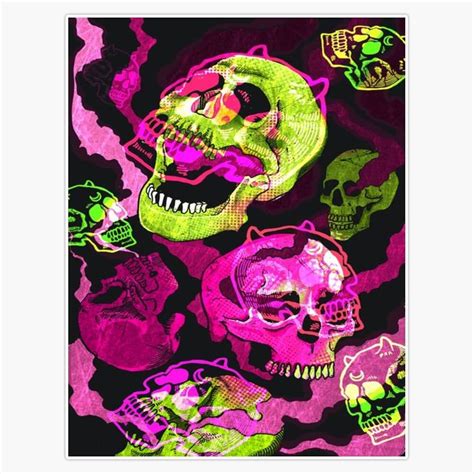 Skulls Aesthetic Sticker Vinyl Waterproof Sticker Decal