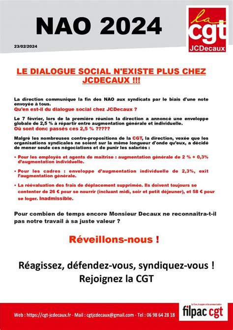 Fin Des Nao Syndicat Cgt Jcdecaux