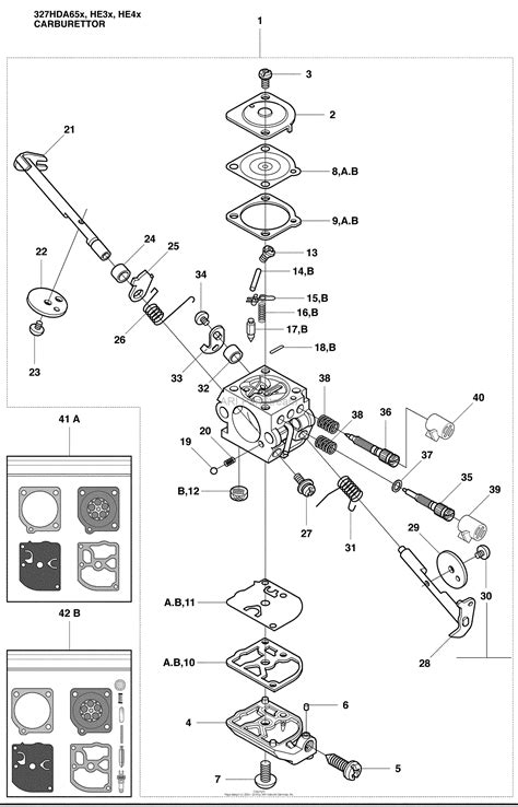 Husqvarna Hda X Series Parts Diagram For Carburettor