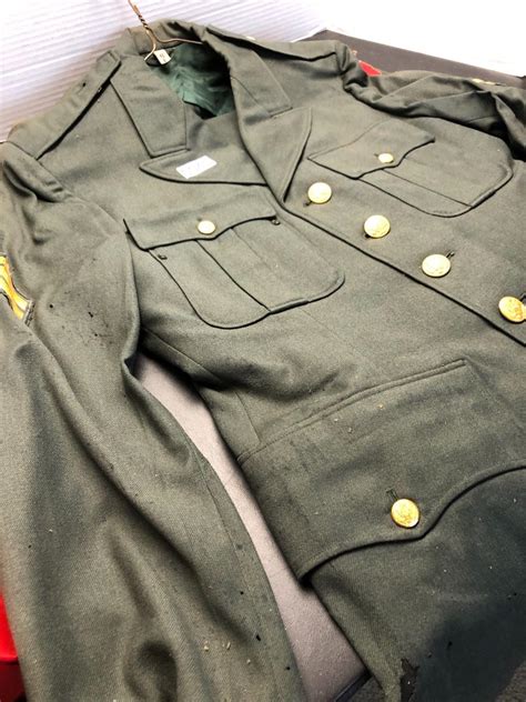 Vintage Us Army Wool Uniform Green Lot 0945