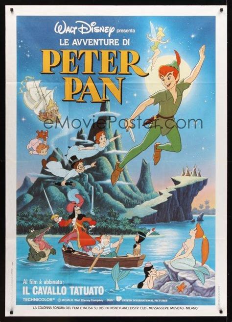 Peter Pan Italian 1p R87 Walt Disney Animated Cartoon Fantasy Classic