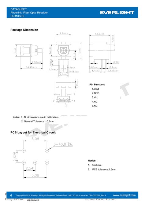 Everlight Plr T Photolink Fiber Optic Receiver