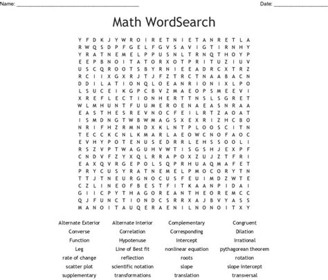 Free Printable Math Word Search Letter Words Unleashed