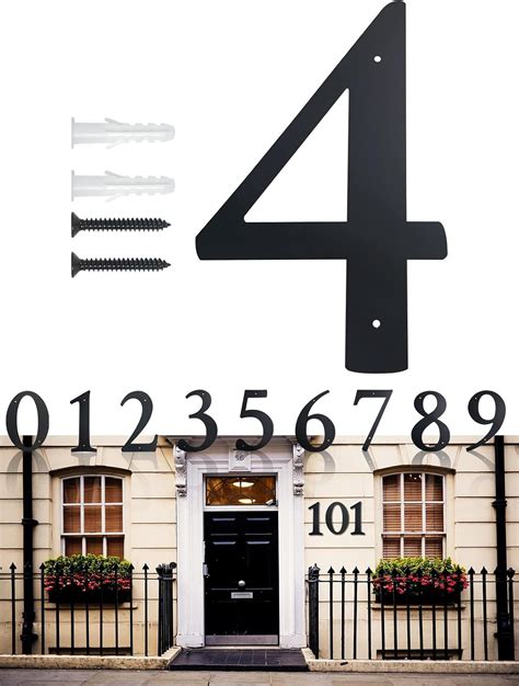 11 Inch Extra Large House Numbers Address Numbers Elegant Black Finish