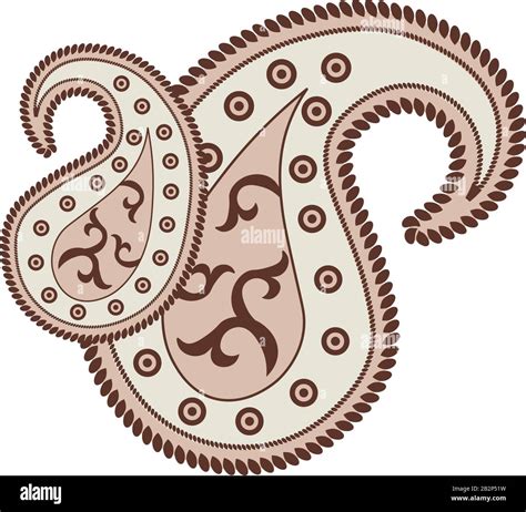 Paisley Pattern Indian Ornament Vector Illustration Stock Vector