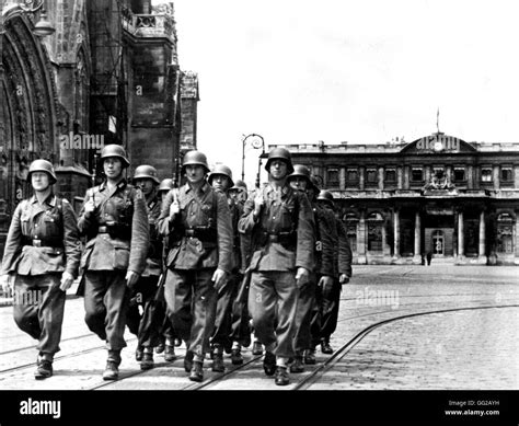 Deutsche Soldaten In Bordeaux Frankreich Weltkrieg Stockfoto