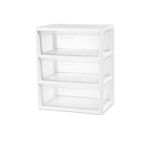 Sterilite Wide Drawer Tower White