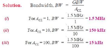 An Op Has A Gain Bandwidth Product Of Mhz