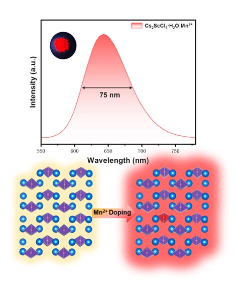 通过mn2 掺杂生产高效发红光的无铅铯钪卤化物钙钛矿晶体 Science China Materials X Mol