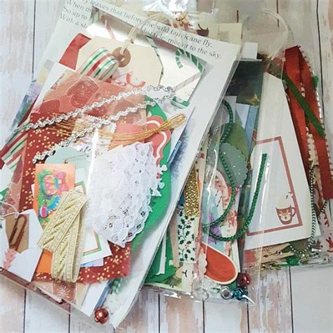 Christmas Junk Journal Kit Christmas Paper And Ephemera Pack Etsy