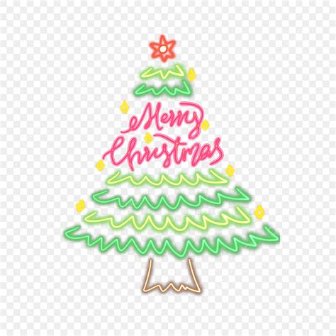 Neon Christmas Tree Hd Transparent Color Neon Christmas Tree