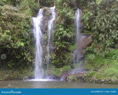 Beautiful Waterfalls in Salak Mountain Stock Image - Image of ...