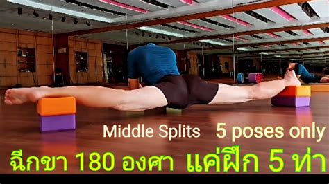 15 นาที ฉีกขา 180 องศา ฝึกฉีกขา Middle Splits เร่งด่วน Youtube