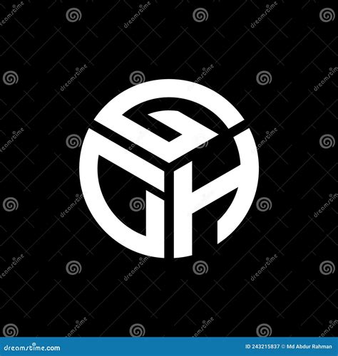 Gdh Letter Logo Design On Black Background Gdh Creative Initials