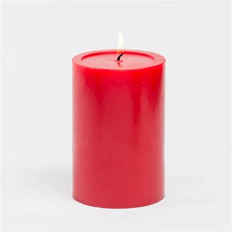 Richland Long Burning Unscented Red Pillar Candle 4 X 6 Lasting