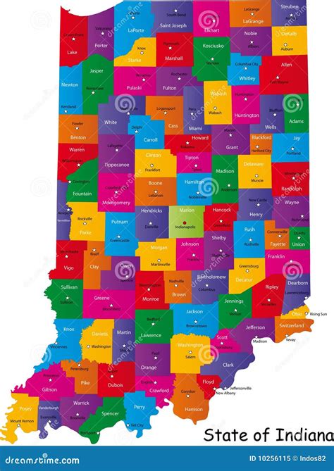 Indiana Map Cartoon Vector CartoonDealer 30101431