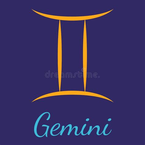 Gemini Vector Zodiac Icon Stock Vector Illustration Of Sign 196149635