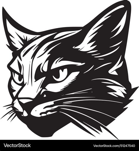 Wildcat - minimalist and flat logo Royalty Free Vector Image