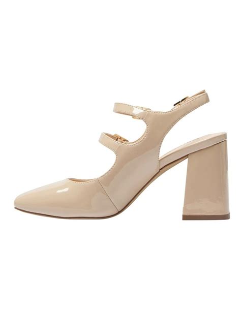 Sandler Roslyn Heeled Shoes In Nude Patent MYER